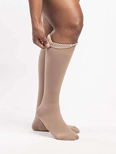Image of SIGVARIS Men's DYNAVEN Closed Toe Calf-High Socks Grip Top 15-20mmHg