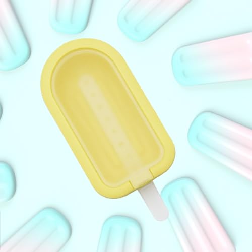 Molde silicona reutilizable para cubitos de hielo amarillo miniatura 1