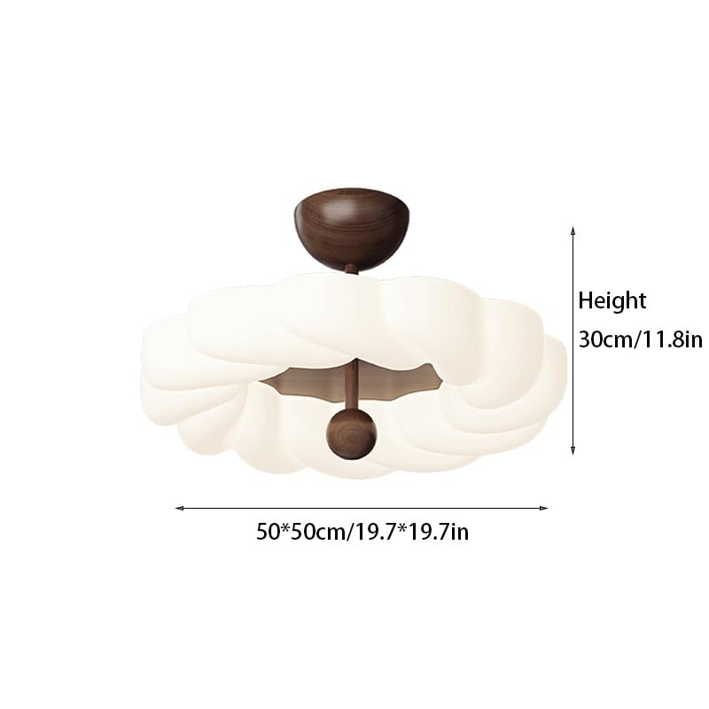 Plafonnier LED trois couleurs dimmable en noyer crème - 6