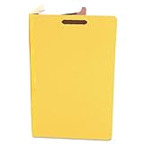 Universal 10214 Pressboard Classification Folders, Legal, Four-Section, Yellow, 10/Box