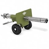 STOOIRLINK Mini Firecracker Cannon Model, 304 Stainless Steel Heavy Artillery with Spring Recoil Mechanism, Perfect Collectible Gift for Christmas Outdoor Games-Green