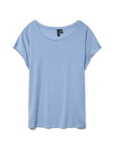 Vero Moda Vmava Plain SS Top Ga Jrs Noos, Airy Blue., S