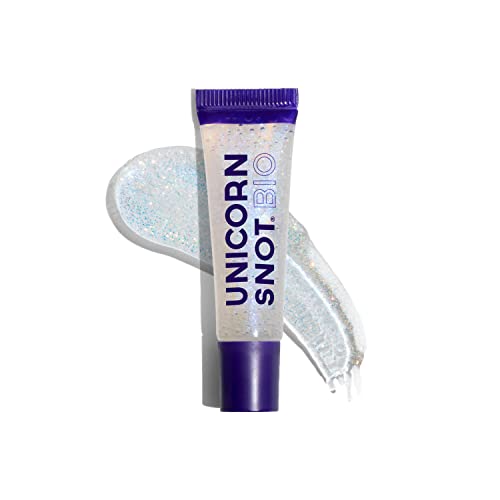 Image of UNICORN SNOT Lip Gloss, Long-Lasting Sparkly Lip Shine, Vegan & Cruelty Free, Non-Sticky Formula, Lip Gloss for Festivals and Rave Makeup, Clear (Cosmos)