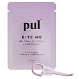 PUL 2-in-1 Clear Aligner Kauwerkzeug und Entfernungswerkzeug – Lila | Kombination aus Kauwerkzeug und Entferner | Hygienisches, wiederverwendbares, BPA-freies Dentalzubehör für Invisalign