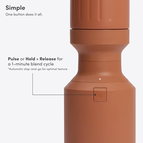 Image of Beast Mighty 850 Stainless Steel | Compact Personal Blender | Extra Vessels | Keeps Blends Cold | Smoothies, Shakes, Sauces, Dips | Portable Straw Caps and Lids | 850W (Terra)