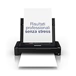 Epson Workforce WF-110W, Stampante A4 Portatile Inkjet, Connettività Wi-Fi e Wi-Fi Direct, Batteria Integrata,Display LCD, 7 ppm in bianco/nero, Nero
