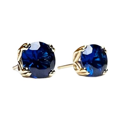 Boucles d'oreilles en spinelle bleu naturel, le cadeau minimaliste idéal