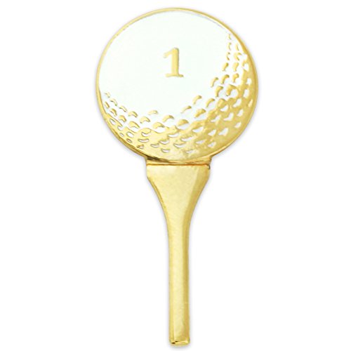 PinMart Golf Ball and Tee Golfing Enamel Lapel Pin