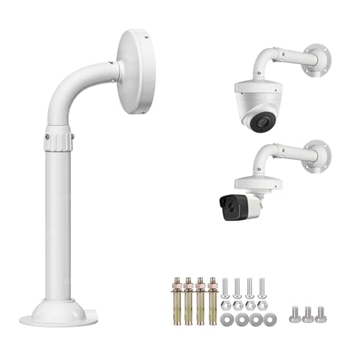 Image of ZT-NET Security Camera Mount Bracket, Dome Camera Mount Universal Camera Wall Mounting Bracket for CCTV Security Camera/IP Camera, 30-60cm Extendable J-Pole Aluminum
