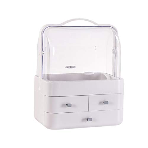 Zm Makeup Organizer Boîte de Rangement cosmétique avec poignée, étui à Maquillage étanche, 6 Sections avec 3 tiroirs