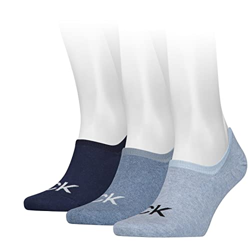 Image of Calvin Klein - Mens Socks - Foot Logo - 3 Pack - Trainer Socks Men - Gym Socks - Mens Socks - Mens Trainer Socks