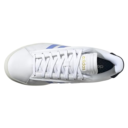 adidas Women's Grand Court Alpha Sneaker, White/Blue Fusion/Black, 9.54