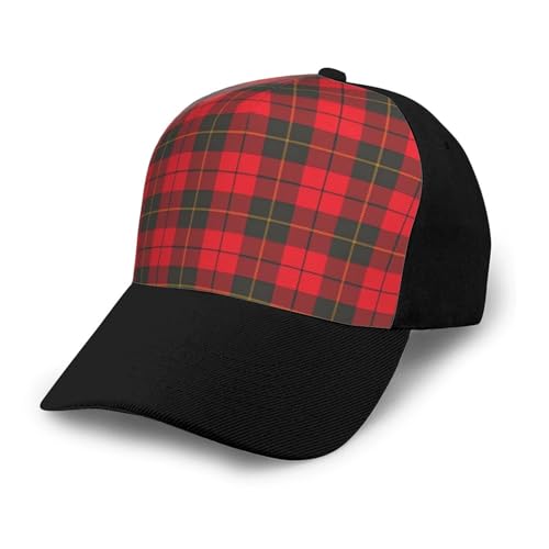 Clan Wallace Weathered Tartan Baseball Cap Fashionable Adjustable Snap Trucker Hat for Men Women