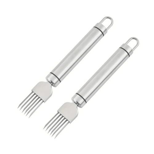 Stainless Steel Green Onion Slicer, Multi-Blade Kitchen Herb Cutter, Professional Scallion Shredding Tool (2, Silver and black)