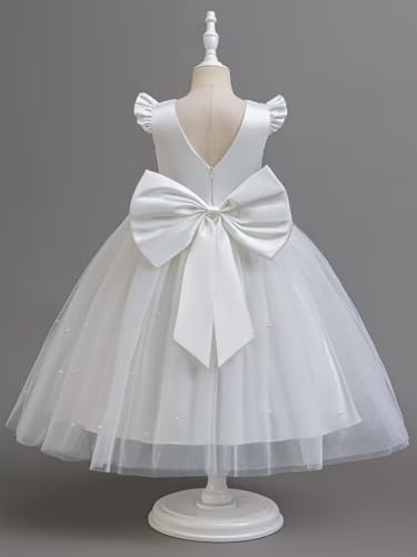 Image of TAGAS Girls Princess Party Dress | Mesh Layered Fit & Flare Frock for Girls | Pearl Embellished Tulle Dress | Birthday Dressess | Wedding Kids Fancy Frock (3-11 Years)