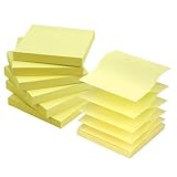 Early Buy Pop Up Sticky Notes 3x3 Refills Self-Stick Notes 6 Pads, Yellow, 100 Sheets/Pad (Yellow)
