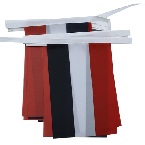 Image of AZ FLAG Yemen 6 meters BUNTING Flag 20 flags 9'' x 6'' - Yemeni STRING flags 15 x 21 cm