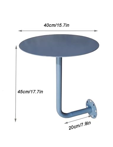 Table basse ronde murale grise table d'appoint petits espaces - 4