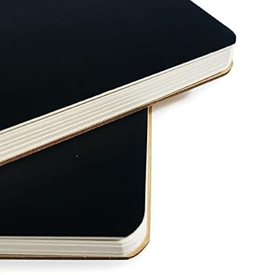 Spiral Notebook, Journal Notebook, 3Pack, Blank Paper, 6 x 8, Black
