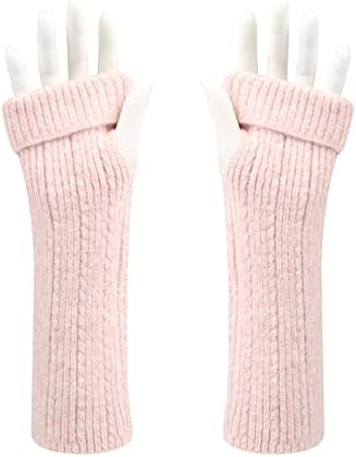 Chunky Wool Winter Warm Cozy Golve, Knitted Arm Warmers, Long Fingerless Gloves
