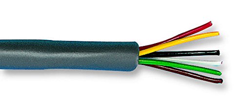 Alpha Wire UNSHIELDED CABLE, 7COND, 0.81MM2, 305M, Multicored Cable, Multicore Cable, Tinned Copper Cable Pack of 305, 1898/7C SL001