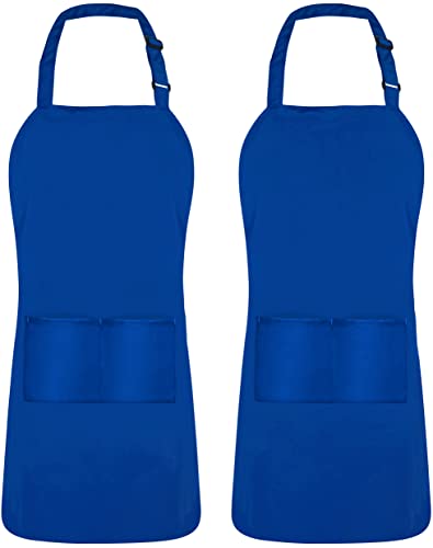 Utopia Kitchen 2 Pack Bib Apron, Adjustable With 2 Pockets, Water And Oil Resistant, Cooking Kitchen Chef Apron For Women Men #TOP10