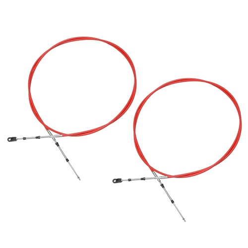QUARKZMAN - QUARKZMAN 2 Stück 300cm 10FT 33C/3300 Marine Boot Gashebel Steuerkabel Rot