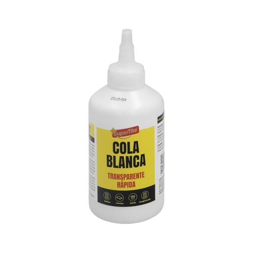 SUPERTITE Colle blanche transparente bouteille 250 g.