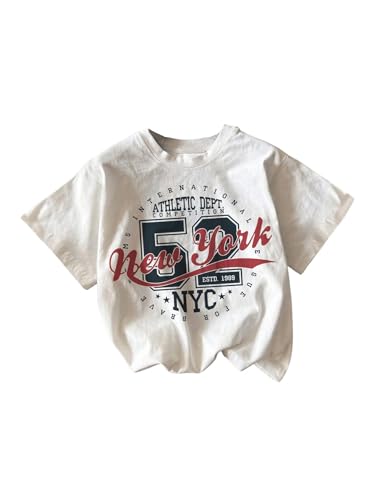 RoseSeek Women's Graphic Letter Tee Crew Neck Trendy Summer Vintage T Shirt