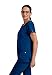 Grey's Anatomy Women's Signature Two Pocket Notch Yoke Neck Scrub Top, Indigo, Medium