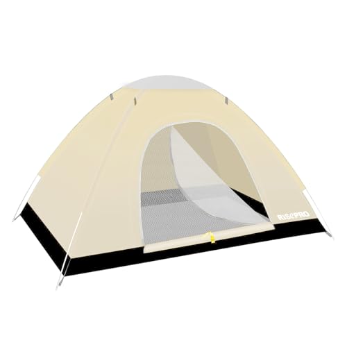 RISEPRO Portable Camping Tent, 2 Person Lightweight Tent, Waterproof Windproof, UV Protection, Perfect for Beach, Outdoor, Traveling, Hiking, Camping, Hunting, Fishing CT20252A-O