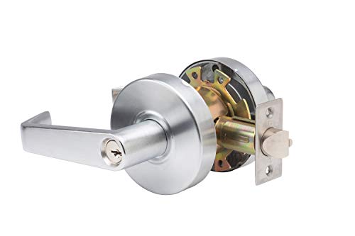 Trans Atlantic DL-LSV53-US26D Saturn Series Entry Cylindrical Grade 2 Lever Set, Brushed Chrome