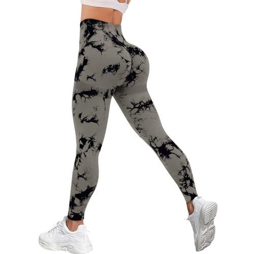 Zhiaek Mallas Deporte Mujer Cintura Alta Leggins Mujer Push Up Elástico Sin Costuras Pantalon Deporte Ropa Deportiva Mujer para Yoga Fitness Pilates Training