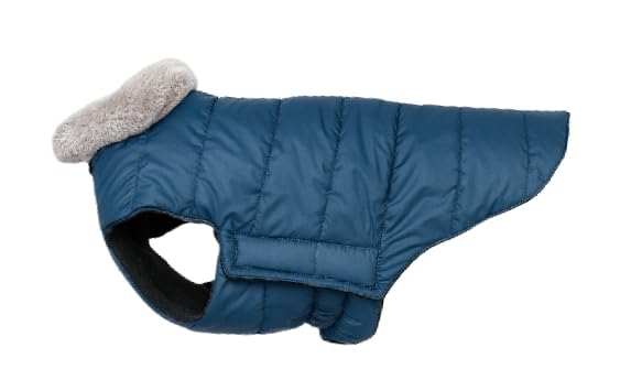 Image of The Pets Company Dog Winter Coat Jacket, Cloth, Windproof, Waterproof, Light Weight, Washable, Ultra Warm Thick Fleece Lined Dog Vest for Cold Weather Protection, (Navy, Medium - Large - 22 Inch)