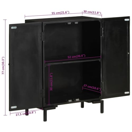 Cómoda para salón y pasillo en madera tallada estilo industrial 3