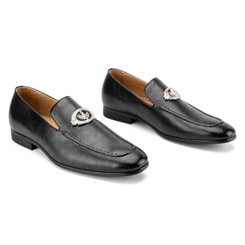 Image of JITAI Men's Lindford Moc Toe Bit Slip-on Penny Loafer Party Shoes