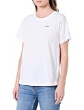 Pepe Jeans Camiseta básica con Logotipo W para Mujer, Blanco (Blanco), S