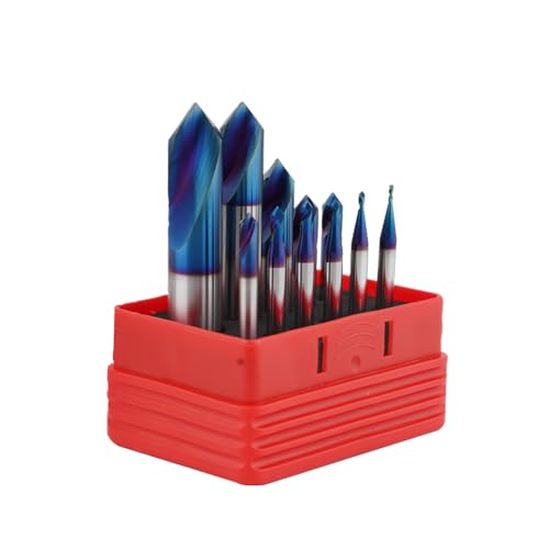 Image of Spot Drill Carbide Center Bit 90 1.0~12.0mm Steel HRC65 Chamfer Location Prepare Guide Pilot Hole CNC Machine Tool SGP Series 11PCS