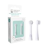 Matchstick Monkey Ersatzbürstenköpfe für Baby-Sonic-Zahnbürste – Ultraweiche Borsten, kompatibel mit elektrischer Babyzahnbürste, BPA-frei, ab 3 Monaten, 2er-Pack, Weiß