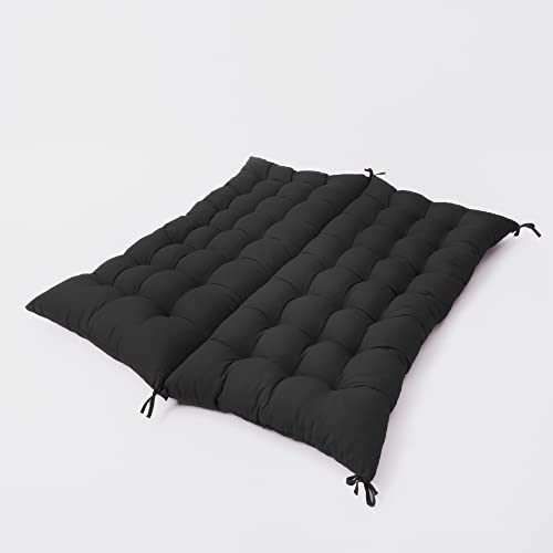 Coussins de banc de jardin noirs 100x100x8cm pour balancelle