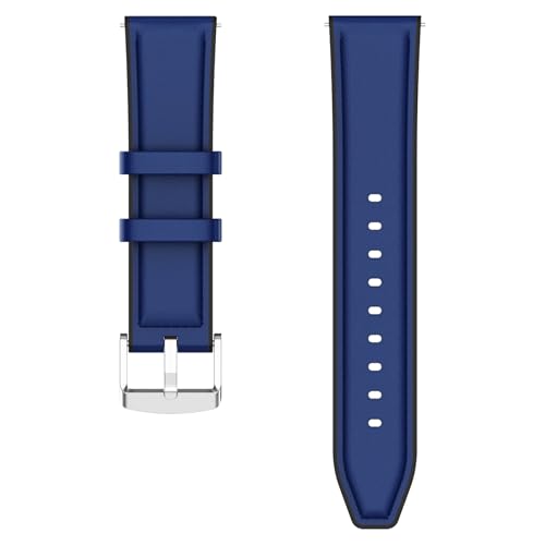 Image of ACM Watch Strap Leather Silicone 22mm compatible with Noise Noisefit Halo 2 Smartwatch Belt Luxury Band