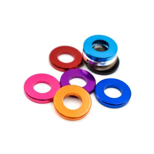 Rondelles plates en aluminium M6 pièces joint de douille métal multicolore