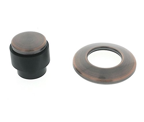 Essential Values Sink Top Push Button Replacement for Insinkerator Air Switch Garbage/Waste Disposal Outlet by Essential Values (Red Oil Bronze Cover)