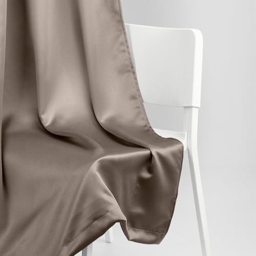 Image of Haus and Kinder Blackout Curtains 5 feet for Window,Pack of 2 Blackout Curtains for Window,100% Room Darkening Curtains Blackout 5 feet Long (Metal Grey, 114x152 CM)