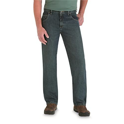 Wrangler Men's Rugged Wear Relaxed Fit Straight Leg Jeans Mediterranean