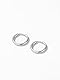 U7 Creolen Klein Silber Chunky Huggie Hoop Earrings Edelstahl Ohrringe Klein Kreolen 10mm mini Ohrschmuck für Damen Mädchen
