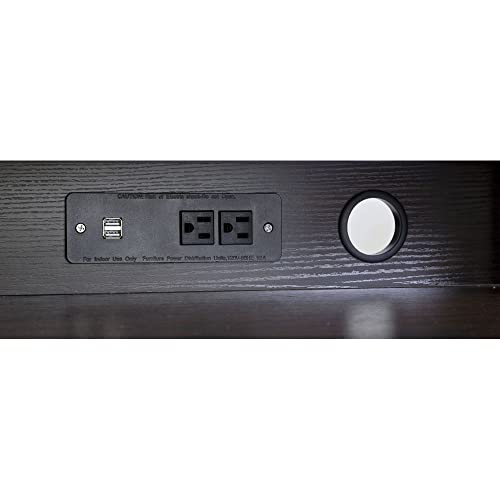 Onespace 50-1617 Eleanor Executive Desk Wood Grain, Espresso thumb #5