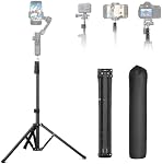 AOCHUAN 1.7M Tripode caméra complet pour Smartphones Caméra Gimbal Stabilizers w/ 0.44m ~1.7m Support d'éclairage en alliage d'aluminium(T20)