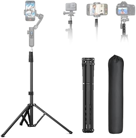 AOCHUAN Phone Gimbal Stabilizer 3-Axis Smartphone Foldable Gimbal for iPhone Gimble with Focus Wheel TikTok YouTube Vlog Stabilizer iPhone&Android-AOCHUAN Smart XE& 1.7M Complete Camera Tripod
