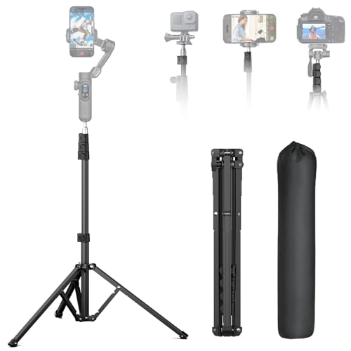 AOCHUAN Komplettes Kamerastativ für Smartphones, Kamera-Gimbal-Stabilisatoren, mit 0,44 m ~ 1,7 m Aluminium-Legierung, Beleuchtungsständer (T20), 1,7 m